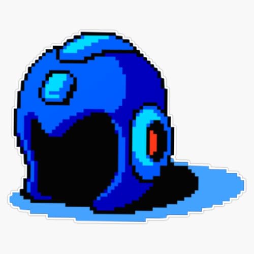 Mega Man Helmet Sticker Decal Car Window Water Bottle 5"