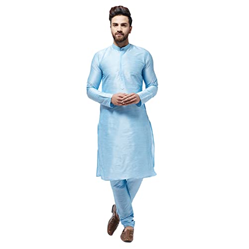 Sojanya (Since 1958 Men'S Silk Blend Kurta & Churidaar Pyjama Set