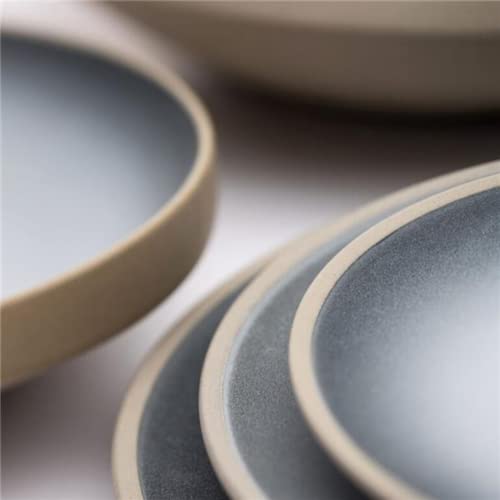 Utopia Moonstone Plate 7inch / 17.5cm, Pack of 6, White, Black, 7 inch - Image 2