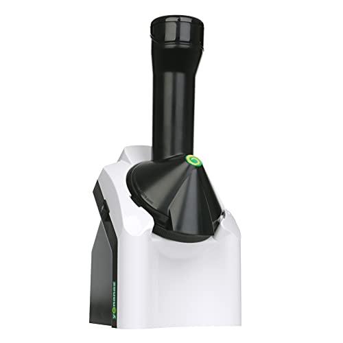 Yonanas 902WH Classic Vegan Non-Dairy Frozen Fruit Soft Serve Dessert Maker, BPA Free, Includes 36 Recipes, 200 Watts, White