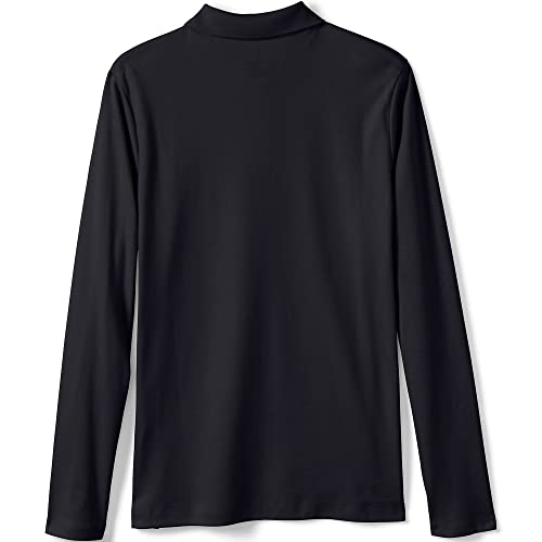 Image of Lands' End School Uniform Girls Long Sleeve Feminine Fit Interlock Polo Shirt