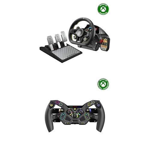 Bundle of Turtle Beach VelocityOne Race Force Feedback Wheel & Pedal System + Turtle Beach VelocityOne F-RX Formula Wheel Officially Licensed for Xbox Series X|S, Xbox One & Windows PC - Black