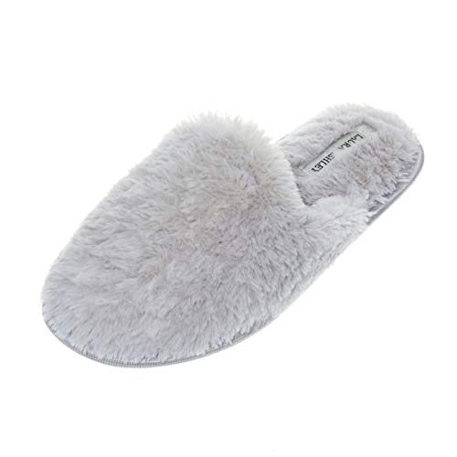 Image of Laura Ashley Ladies All Over Plush W /Memory Foam Slippers