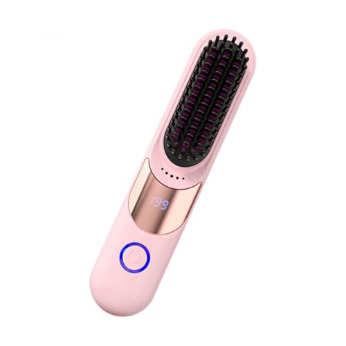 Cepillo alisador de cabello inalámbrico recargable pequeño miniatura 1