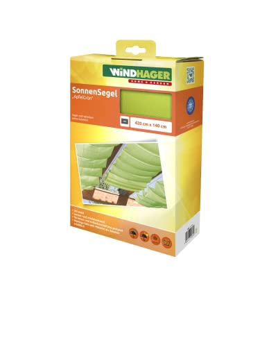 Tenda Vela Parasole per tendicorda Protezione Solare pergola o Giardino dinverno 420 x 140 cm Verde Mela 10882