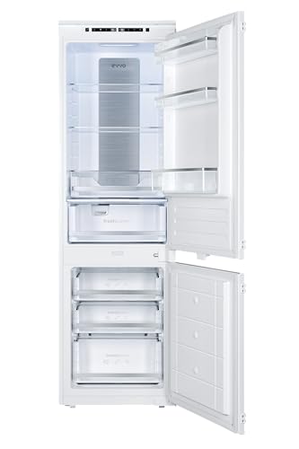EVVO Frigorífico Combi Integrable Fi62, 151L Frigorífico + 67L Congelador, 177 cm, Total No Frost, Tecnología Inverter, Multi Air Flow, Cajón Chiller Zone, Función ECO, Fast Cooling, Panel LED táctil