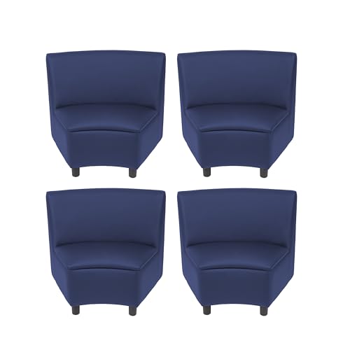 Image of FDP Kid Comfort Collective Modular Wedge Chairs, 4-Pack - Navy