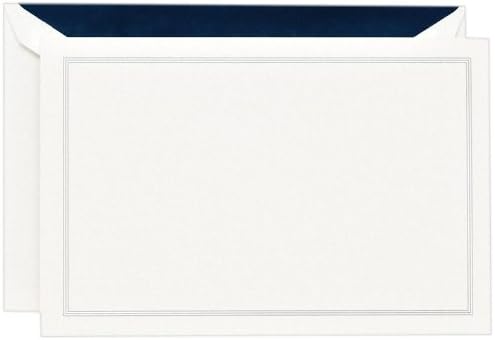 Crane & Co. Navy Blue Triple Hairline Correspondence Card (CC3314)