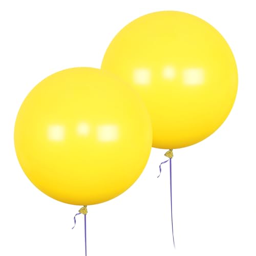 AZOWA 24 Inch Yellow Round Balloon 20 Pack Large Yellow Party Balloons