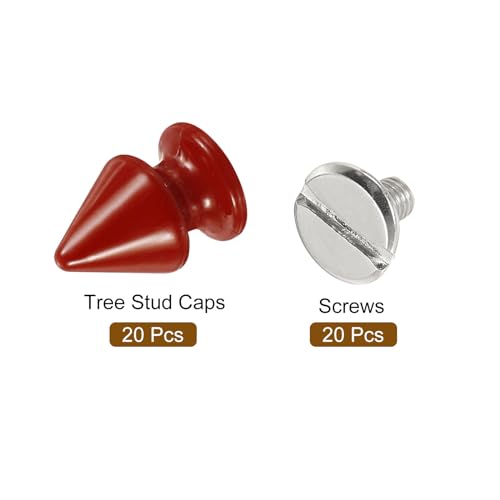 Rivets coniques rouges 8x12mm pour customisation de vêtements en cuir