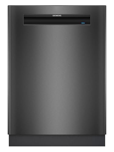 Siemens SN15EC06CS iQ500 Unterbau Geschirrspüler 60 cm, Made in Germany, Besteckschublade, smartStart, varioSpeed Plus, automatische Türöffnung, aquaStop, Anti-Fingerprint, Gebürsteter schwarzer Stahl