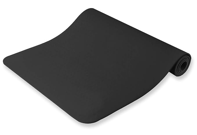 Yoga Mats For Women and Men Exercise For Home Workout Gym Anti Slip EVA Material Yoga Mat 4Mm For Kids Gym Mats - Green (Black, 4 MM)-image-43