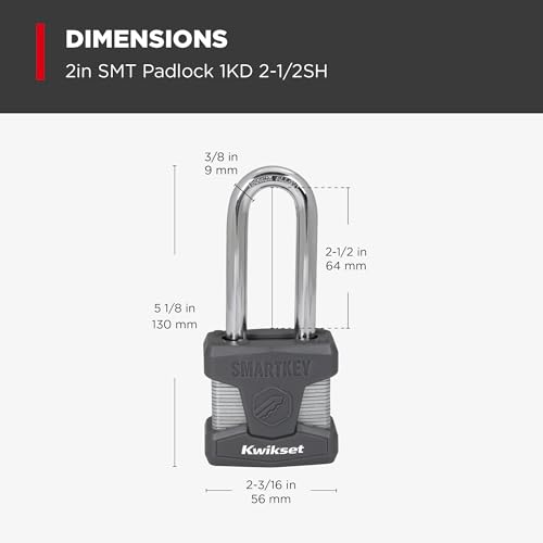 Kwikset SmartKey Re-Keyable Laminated Steel Padlock, 4-Pack, Silver - image 3