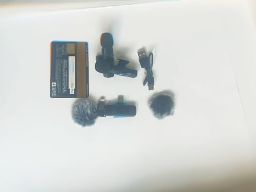 Dual Wireless Lavalier Microphone for Android & iPhone – Plug-and-Play USB-C & Lightning Mini Clip-On Mics, Noise-Cancelling for Vlog, Live Streaming, Interviews & ASMR