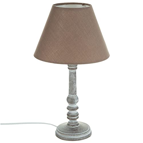 Lampe à poser - Style romantique - Coloris TAUPE patiné Hauteur 36cm