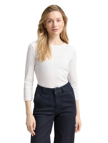 Shirt pour femme Tom Tailor t-shirt coton col rond mode été chic