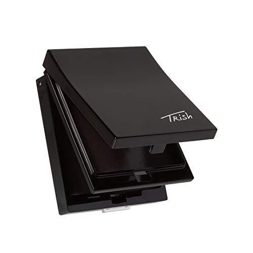 Trish McEvoy Women's Refillable Magnetic Dual-Level Compact, Black, 1 Count (Pack of 1)