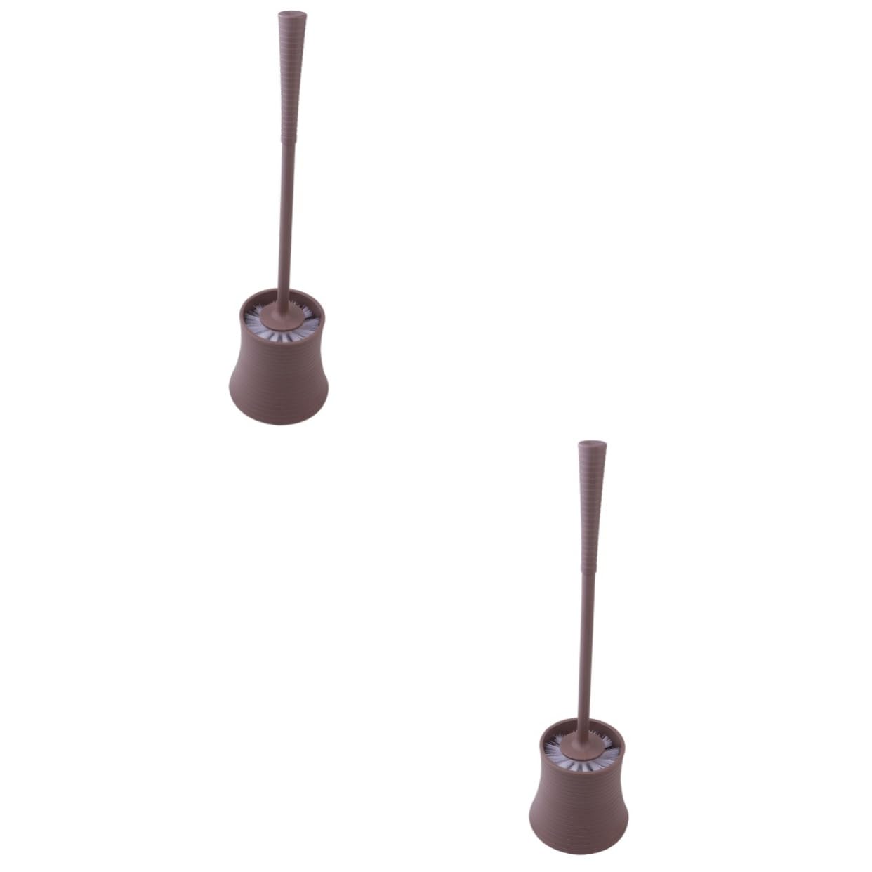 Alipis 2piezas Escobilla De Inodoro con Base Cepillo De Limpieza para Baño Accesorios De Higiene para Hogar y Hotel Color Café