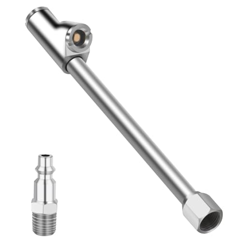 MACHSWON 1/4" Silver FNPT Dual Head Air Chuck 2-Way Connection Closed Tire Chuck Tire Air Fill Kit for Tire Inflator Gauge and Air Compressor Accessories