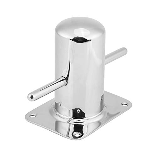 Boot Poller, Universal 316 Edelstahl Kreuz Poller Silber Marine Kreuz Poller Fit für Marine Yacht 120mm * 90mm
