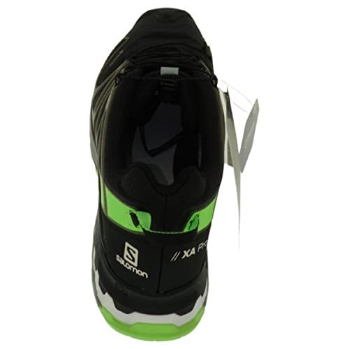 Image of SALOMON Men's XA PRO 3D v8 Gore-TEX Trail Running Shoes, Black Green Gecko Green Milieu, 11