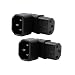IEC C14 to C13 Power Adapter PDU Plug/Socket Down 90 Degree for LCD Wall Mount TV 2 Pack