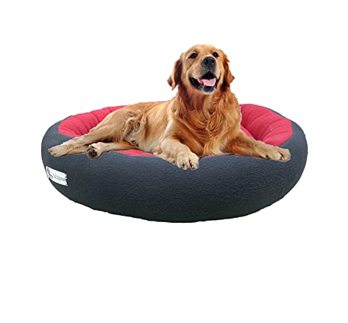 Image of Premium Medium Size Dog Bed for Medium Dogs and Puppies Anti Skid Bottom Washable Orthopedic Big Dog /cat Beds Red /Black