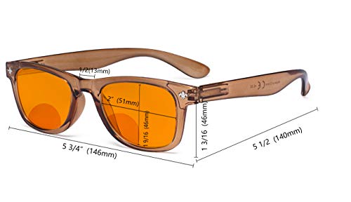 Image of Eyekepper Blue Light Blocking Bifocal Glasses for Women Reading Computer Orange Tinted Nighttime Sleeping Bifocals Readers