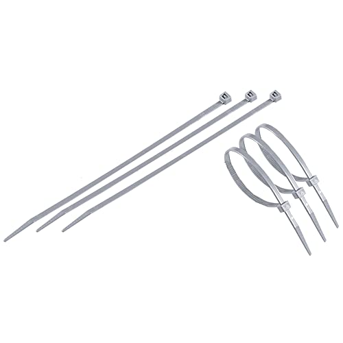 tenax Fix-Tie L Multi Purpose Plastic Cable Ties, Silver Grey, Length 20 cm, Pack of 50, L - 20 cm - Image 2
