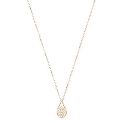 Preisvergleich Produktbild Swarovski Ginger Halskette, klein, weiss, rosé vergoldung