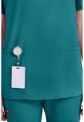 Image of Dickies EDS Signature Scrubs Tops for Women V-Neck Modern Classic Fit