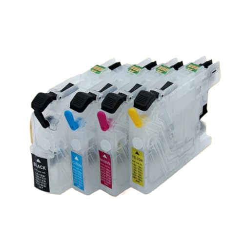Cartouche d'encre rechargeable LC103 avec puce ARC pour imprimantes Brother DCP et MFC