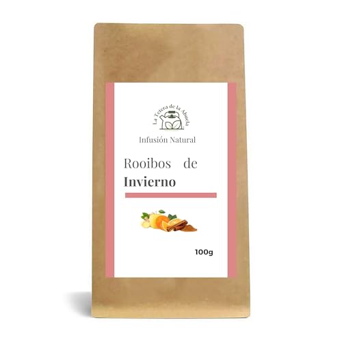 Rooibos de Invierno 100 g – Infusión de Rooibos con Naranja, Limón, Especias y Toque Picante – Digestiva, Reconfortante y Antioxidante – Ideal Invierno – La Tetera de la Abuela