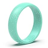 Wooany Silicone Wedding Ring for Women - 5&7 Packs Thin and Stackable Silicone Ring - Confortable and Skin Safe Rubber Wedding Bands for Women&Kids - Designed for U.S