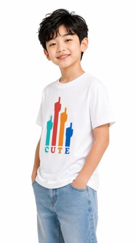 Image of Double F Boys Half Sleeve Cotton Regular Fit Printed Round Neck T-Shirt for Ages 6 Months to 16 Years
