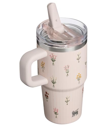 Image of STANLEY Quencher ProTour Flip Straw Tumbler | Leakproof Lid, Straw & Handle | Insulated Stainless Steel | Fits Cup Holders | Perfect Mother's Day Gift | BPA-Free | 20 oz | Rose Quartz Bouquets