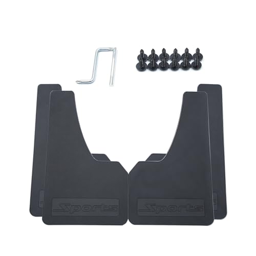 Image of Car Mud Flaps Universal Sport Car Styling Rubber Mud Guards (23.4 * 19.5 * 0.2, 4pcs)