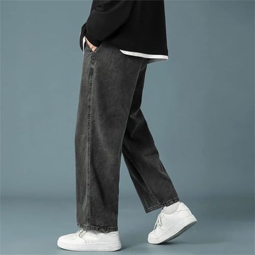 Men's Casual Outside Sports Wide Leg Jeans Daily Simple Straight Leg Jeans with Pockets2