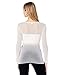 Only Hearts Women's Tulle One Ply Long Sleeve Crew Neck Top, White, Medium/Large