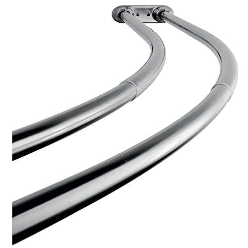 Kingston Brass CCD2171 Adjustable 60-Inch-72-Inch Double Curved Stainless Steel Shower Curtain Rod, Polished Chrome, 63.5 x 6.56 x 1.88