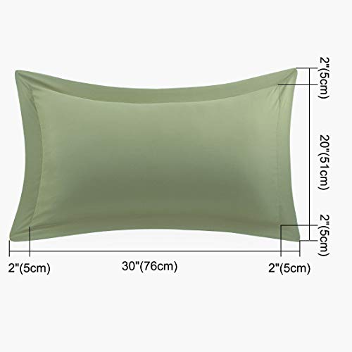 PiccoCasa Pillow Shams Double Brushed Microfiber, 2 Packs Pillowcases with Envelope Closure,Soft and Comfortable Pillowcases Sage 50 x 75cm - Cosy Home Interiors PiccoCasa Pillow Shams Double Brushed Microfiber, 2 Packs Pillowcases with Envelope Closure,Soft and Comfortable Pillowcases Sage 50 x 75cm - Image 8