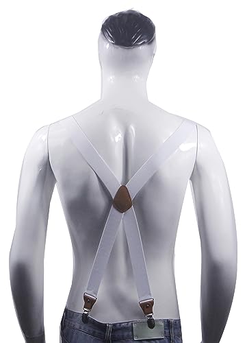 Image of Adjustable Elastic Suspenders for Men's and Women's with X Back Suspenders for Casual & Formal