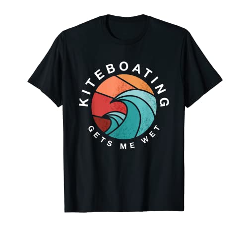 Kiteboating Me Obtiene Mojado Piloto Verano Folleto Tropical Camiseta