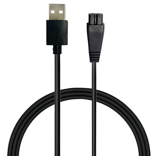 Image of Upix USB Syska Trimmer Charging Cable 1 Meter (3.2 Feet), Compatible Only for Syska Trimmer, Shavers, Body Groomers (Match Cable Port before Ordering, Check Images) (Works with 5V USB Adapter Only)