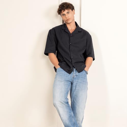 Image of Aatman Men's Half Sleeve | Casual | Box Fit | Cuban Collar Shirt