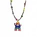 Shurhome Colorful Bead Chain Necklace Cartoon Monster-Pendant Choker Fashion Monster-Hip Hop Pendant Girls Jewelry