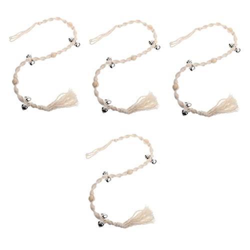 balacoo 4pcs Decorative Dog Doorbell Hand-Woven Dog Training Bell Pet Supply Fashionable Accessory