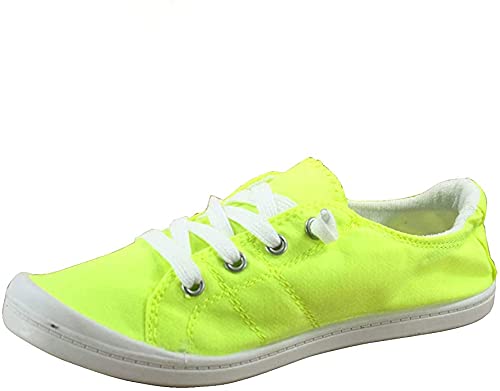 Soda Flat Women Shoes Linen Canvas Slip On Sneakers Lace Up Style Loafers Zig-S3