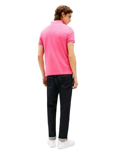 Image of Tommy Hilfiger Men's Short Sleeve Polo Shirts in Slim Fit with Stretch and Organic Pique Cotton