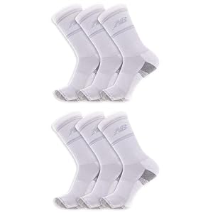 New Balance Unisex Adult Performance Cushioned Crew Socks – 6 & 12 Pairs – Moisture Wicking